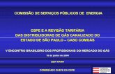 COMISSÃO DE SERVIÇOS PÚBLICOS DE ENERGIA CSPE E A … · Agência Reguladora e Fiscalizadora dos Serviços de Energia Elétrica e Gás Canalizado do Estado de São Paulo SUMÁ.