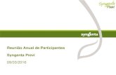 Reunião Anual de Participantes Syngenta Previ · 2016-03-15 · Palestra “Novas regras do INSS” com Dr Murilo Aith –123 pessoas Palestra “Organize suas Finanças Pessoais