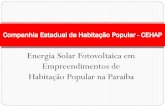 Energia Solar Fotovoltaica em Empreendimentos de Habitação ...abc.habitacao.org.br/.../2018/...Energia-Solar-Fotovoltaica-CEHAP-PB… · energia e diminuir custos. Além disso,