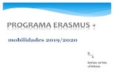 PROGRAMA ERASMUS - ULisboa€¦ · Programa ERASMUS (mobilidade estudos / mobilidade estágios / mobilidade combinada) fica limitada a um máximo de 12 meses por ciclo de estudos;