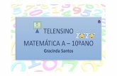 TELENSINO MATEMÁTICA A 10ºANO · Considera a função definida por: =−1 2 +1−4. 2.2 Indica o contradomínio, os intervalos de monotonia, o extremo e o número de zeros de .