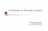 O Mandado de Detenção Europeu - STF · O Mandado de Detenção Europeu JoséLuís Lopes da Mota Presidente da Eurojust Membro Nacional de Portugal. Contexto ... Qualificação jurídica