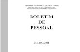 BOLETIM DE PESSOAL - UFMG 2014-06-25آ  BOLETIM DE PESSOAL MENSAL - Nآ؛ 587/2011 Divulgaأ§أ£o das ocorrأھncias