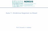 Aula 7: Dinâmica Regional no Brasil¢mica...14 Hiato de crescimento econômico do Nordeste Taxa anual hipotética de crescimento do PIB per capita do NORDESTE 0,5% 1,0% 1,5% 2,0%