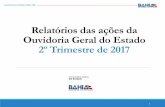 Relatório das Ações da Ouvidoria Geral do Estado da Bahia -1º … · 2017-08-11 · Ouvidoria Geral respondeu 97,46 % dos cidadãos A Ouvidoria Geral do Estado recebeu 84.188