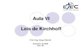 Aula VI Leis de Kirchhoff · 2020-02-12 · As leis de Kirchhoff, assim como a lei de Ohm, ajudam a fundamentar os princípios básicos da eletrônica e são de vital importância