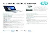 HP Pavilion Laptop 14-bk001la - TecnoBodega · 2017-10-30 · HP Pavilion Laptop 14-bk001la (1) No todos los recursos están disponibles en todas las ediciones o versiones de Windows.