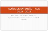 AÇÕES DE EXTENSÃO – CCE 2015 - 2016 · editorial impressa e digital, visando a melhoria e a ampliação do acesso público à instituição universitária. São propostos sistemas