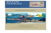 BOLETIM FILATÉLICOselosefilatelia.com/PastaBibliotecas/Album/Brusque/...3 LEGADO FILATÉLICO DOS JOGOS OLÍMPICOS RIO 2016 O que era para ser um enorme fracasso, tanto no que diz