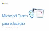 Microsoft Teams para educação...Selecione Calendário para ver todas as reuniões que seus professores ou colegas de classe adicionaram você, ou que você mesmo criou. Clique em