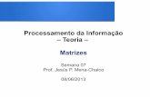 Processamento da Informação – Teoria – Matrizesprofessor.ufabc.edu.br/~jesus.mena/courses/pi-1q-2013/slides-aulas… · Processamento da Informação – Teoria – Matrizes
