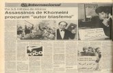 Por 5,5 milhões de dólares 1 Assassinos de Khomeini procuram …hemerotecadigital.cm-lisboa.pt/LivrosQueForamNoticia/... · 2018-10-31 · aldeia de Rafsanjan prova que sincero