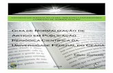 GG U UIIAA ADDEE Ã NN - UFC · Guia de normalização de artigo em publicação periódica científica da Universidade Federal do Ceará / Universidade Federal do Ceará, Biblioteca