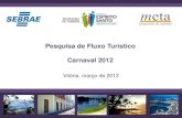 Pesquisa de Fluxo Turístico Carnaval 2012€¦ · A pesquisa de Fluxo Turístico Carnaval 2012 foi realizada durante o período de carnaval, abrangendo o período de retorno do turista