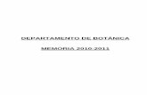 DEPARTAMENTO DE BOTÁNICA MEMORIA 2010-2011campus.usal.es/~memoria/1011/06_investiga/Departam... · 2.6 Trabajos Fin de Grado (TFG), Fin de Master (TFM) “Valoración de la influencia
