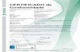 CERTIFICADOde Conformidade · Integral publication of this certificate and adjoining reports is allowed PáginaPage1/5 DEKRA Certification B.V. Meander 1051, 6825 MJ Arnhem P.O. Box