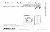 Máquina de Lavar-Centrifugar - Alliance Laundry Systemsdocs.alliancelaundry.com/tech_pdf/Production/F8619501pt.pdf · pre que a máquina estiver pronta a encher, centrifugar ou ro-dar.