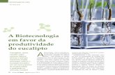 A Biotecnologia em favor da produtividade do eucalipto A ...revistaopapel.org.br/noticia-anexos/1408036951_c6bfbde2bdaf8e52… · temente, para humanos, com o projeto 1000 Human Genomes,