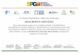 ADALBERTO AZEVEDO · A Comissão Organizadora confere este certificado a ADALBERTO AZEVEDO pela a apresentação do pôster de seu trabalho intitulado “GOVERNANÇA