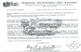 Prefeitura de Santo Antonio do Leste · Lei e aprovacão da Lei Municipal 387/20122 -estávamos em ano eleitoral. porém ainda não em período eleitoral. como é o caso atual. onde
