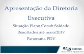 Apresentação da Diretoria Executiva - CIBRIUS · Apresentação da Diretoria Executiva Situação Plano Conab Saldado Resultados até maio/2017 Panorama PDV