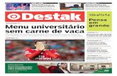 ATUALIDADE • 04 Menu universitário sem carne de vaca · Universidade de Coimbra vai eliminar o consumo de carne de vaca nas suas 14 cantinas universitárias a partir de janeiro