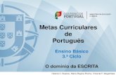 Metas Curriculares de Português · interrogação, o ponto de exclamação, os dois pontos (em introdução do discurso direto e de enumerações) e a vírgula (em enumerações,