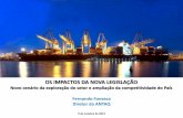 OS IMPACTOS DA NOVA LEGISLAÇÃOportal.antaq.gov.br/wp-content/uploads/2016/11/Os... · Marítimo Outros 90% 10% Importação - Toneladas Marítimo Outros 84% 16% ... Transporte de