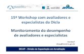 Workshop ISO IEC 17025 - Monitoramento de avaliadores e ...inmetro.gov.br/credenciamento/eventos-cgcre/13-14-15Workshop/23... · 15º Workshop com avaliadores e especialistas da Dicla