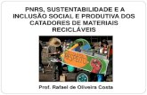 PNRS, SUSTENTABILIDADE E A INCLUSÃO SOCIAL E PRODUTIVA DOS CATADORES DE … · 2018. 11. 7. · 3. Projeto de Inclusão Social e Produtiva 1.8 – Projeto de inclusão social e tutela