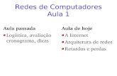 Redes de Computadores Aula 1classes/coppe-redes-2016/slides/aula_1.pdf · Redes de Computadores Aula 1 Aula passada Logística, avaliação cronograma, dicas Aula de hoje A Internet
