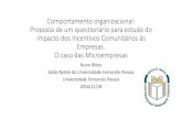 Comportamento organizacional: Proposta de um …Comportamento organizacional: Proposta de um questionário para estudo do Impacto dos Incentivos Comunitários às Empresas. O caso