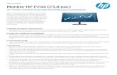 Monitor HP P244 (23,8 pol.) · classe profissional e conectividade avançada. Qualidade de imagem impressionante Navegue facilmente pelos documentos e folhas de cálculo em várias