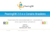 PeeringDB 2.0 e o Cenário Brasileiro€¦ · 12 Maio 2016 GTER 41 – Uberlândia, MG - Brasil 1 PeeringDB 2.0 e o Cenário Brasileiro Eduardo Ascenço Reis