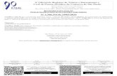 Certificado de Registro · 9º Oficial de Registro de Títulos e Documentos e Civil de Pessoa Jurídica da Comarca de São Paulo Oficial: Alfredo Cristiano Carvalho Homem Rua Boa