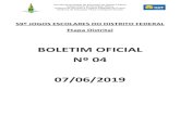 BOLETIM OFICIAL Nº 04 07/06/2019escolas.se.df.gov.br/gefid/images/BOLETIM_OFICIAL_04_JEDF_-_20192.pdfEtapa Distrital BOLETIM OFICIAL Nº 04 07/06/2019 . ... CALENDÁRIO, ENTRADA NOS