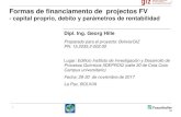 Formas de financiamento de projectos FV - Energypedia · 2017. 12. 12. · 1 Formas de financiamento de projectos FV - capital proprio, debito y parámetros de rentabilidad Dipl.