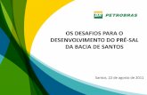 OS DESAFIOS PARA O DESENVOLVIMENTO DO PRÉ-SAL DA … · 2018. 11. 27. · Cessão Onerosa, a serem instaladas até 2016 Inauguração do Estaleiro Rio Grande Implantação seriada: