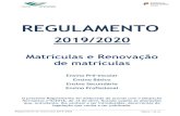 2019/2020 - queiroz.ptqueiroz.pt/documentos/regulamentoMatriculas20192020.pdf · Regulamento de matrículas 2019/2020 Página 5 de 22 1.2 Matrículas 1.2.1 Matrículas A matrícula