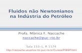Fluidos não Newtonianos na Indústria do Petróleonaccache.usuarios.rdc.puc-rio.br/Cursos/FNNIP_files/Aula...Fluidos Newtonianos : Exemplos • Escoamento laminar desenvolvido de
