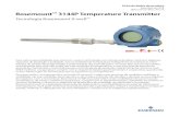 Rosemount 3144P Temperature Transmitter · completa de temperatura, oferecendo um conjunto de transmissor e sensor pronto para a instalação. A Emerson oferece uma seleção de termorresistores,