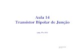 Aula 14 Transistor Bipolar de Junçãoelo1eng/Aula_14_Eletronica1_2007.pdf · Transistor Bipolar de Junção (pág. 95 a 101) Slide 1 Construção do Transistor Existem dois tipos
