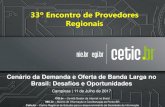 33º Encontro de Provedores Regionais · 2017. 7. 12. · Mapear o setor de provimento de serviços de Internet no Brasil. Produzir informações relevantes para a disseminação