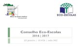 Conselho Eco-Escolas 2016 | 2017ebsantonio.pt/joomla3/images/sampledata/Escola_2016_17/...Ordem de trabalhos: 1. Apresentação dos representantes do Conselho do Eco-Escolas. 2. Introdução