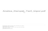 Analisa Dampak Tarif Imporeprints.umm.ac.id/36275/36/Similarity - Malik Wulandari... · 2019. 11. 14. · Tarif dipandang dapat mengurangi manfaat perdagangan atau mereduksi tingkat
