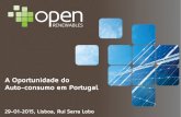 A Oportunidade do Auto-consumo em Portugal - APESF 2015/Opensrenewables... · A Oportunidade do Auto-consumo em Portugal 29-01-2015, Lisboa, Rui Serra Lobo. A Oportunidade do Auto-consumo