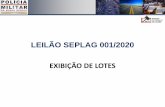 LEILÃO SEPLAG 001/2020 EXIBIÇÃO DE LOTESplanejamento.mg.gov.br/sites/default/files/...Ano Fabricação: 2006 Lance Inicial: R$ 1.750,00 Placa: HMH1524 Estado Conservação: SUCATA