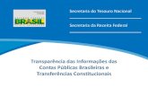 Transparência das Informações das Contas Públicas ...€¦ · Transparência das Informações das Contas Públicas Brasileiras e Transferências Constitucionais Secretaria da