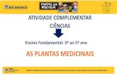 AS PLANTAS MEDICINAIS - portaldaescola.pmrb.ac.gov.brportaldaescola.pmrb.ac.gov.br/files/EnsinoFundamental-3-5/79.pdf · plantas medicinais sÃo plantas que tÊm aÇÃo medicinal