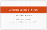 Programação de Scripts - intranet.ifs.ifsuldeminas.edu.br · 7 Conceitos Básicos de Scripts . Melhorando o código do script #!/bin/bash # sistema - Script que mostra informações